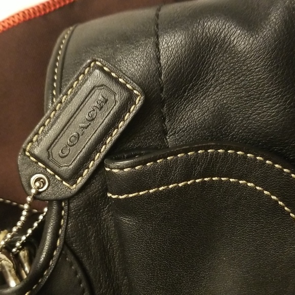 Coach Black Leather Medium Satchel with Top Zipper & Dust Bag, $65 - Picture 10 of 11